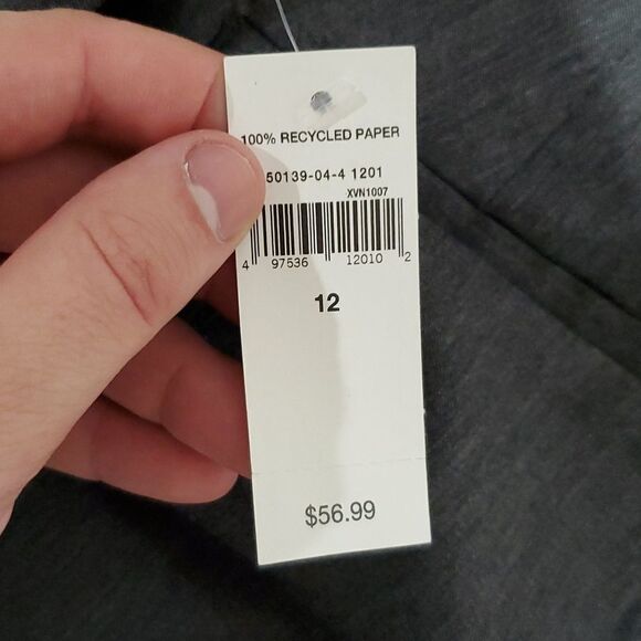 GAP 33x27 New With Tags Size 12 Grey Skinny Ankle Cut Pants - Picture 6 of 6